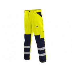 Výstražné pánske nohavice do pása CXS NORWICH, žlto-modrá